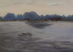 Original painting by Natan Shalva – A small boat on the river