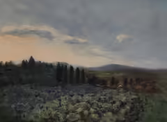 Original painting by Natan Shalva – Tuscany at the end of the day