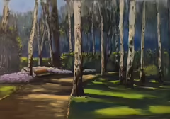Original painting by Natan Shalva – The trees with the white trunk